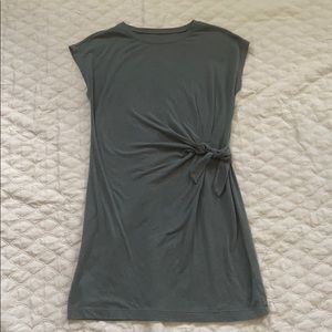 Aerie side tye dress olive green a Medium